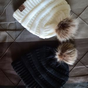 Pom Pom Beanie Bundle
